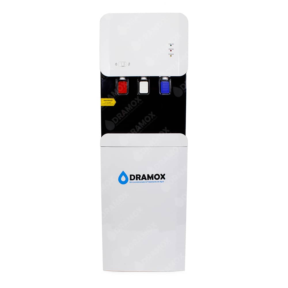 Dispensador de agua con 4 filtros color blanco con negro